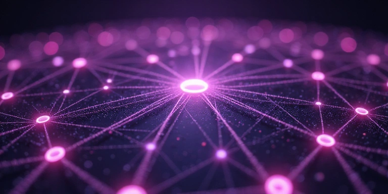 Abstract digital network representing community connection