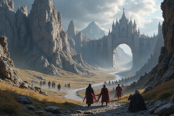 Abstract gaming scene representing an MMO game